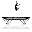silhouette of female gymnast on trampoline silhouette of female gymnast on trampoline