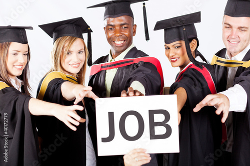 Photo: group of graduates grab job group of graduates grab job
