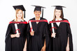 group of female graduates at graduation