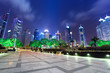 night scene in shanghai financial center