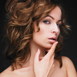 sexy young woman with healthy hair, beautiful eyes, sensual lips sexy young woman with healthy hair, beautiful eyes, sensual lips