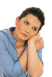 Sad woman thinking