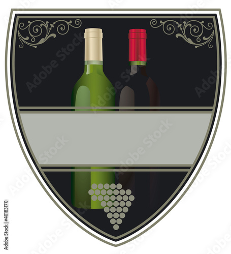 Vector: Weinflaschen Label Weinflaschen Label