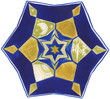 Mandala blu e oro dipinto a mano