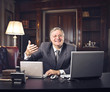 Welcoming businessman