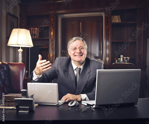 Photo: Welcoming businessman Welcoming businessman