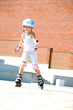 Photo: child on inline rollerblade skates child on inline rollerblade skates