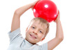 active child  with a ball