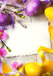 art Easter greeting card with Easter eggs