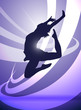 silhouette of a girl gymnasts