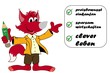 Illustration: der intelligente Sparfuchs der intelligente Sparfuchs