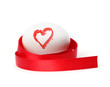 Photo: easter egg with heart paint easter egg with heart paint
