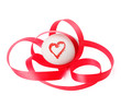 Photo: egg with red ribbon and heart egg with red ribbon and heart