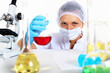 Female scientist in a chemistry laboratory