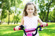 Little girl in summer park