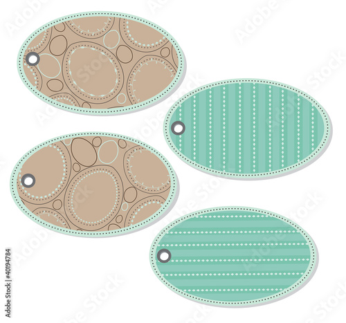 Vector: oval easter labels oval easter labels