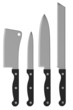 3d render of kitchen knives 3d render of kitchen knives