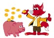 jeder schlaue Fuchs hat ein Sparschwein