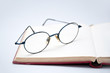 Book and glasses