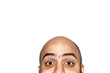 half funny  face expression looking
