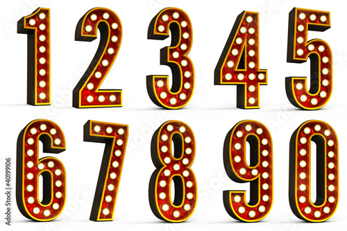 Illustration: Numbers Set - clipping path included for each letter Numbers Set - clipping path included for each letter