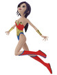 super girl flying up
