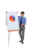Business professional explaining the results of market research