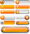 Navigation high-detailed web button collection.