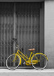 An old yellow bike.