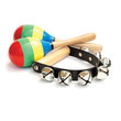 A kids maracas and round jingle A kids maracas and round jingle