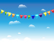 canvas print picture - Birthday Flags