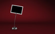 Fotoclip Silber vor rotem Hintergrund 1