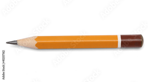 Photo: Regular pencil over white background Regular pencil over white background