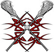 Lacrosse Sticks Graphic Vector Template