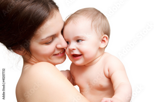 Photo: Happy mother with baby Happy mother with baby
