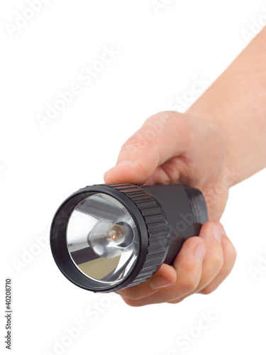Photo: Flashlight in hand Flashlight in hand