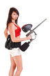 freestyle girl and paintball