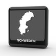 Button 3d Karte Schweden schwarz