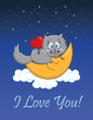 The cute card for Valentine's Day, the background