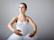 Ballerina posing on studio background Ballerina posing on studio background