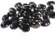 black beans on a white background