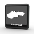 Button 3d Karte Slowakei schwarz