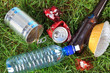 Litter on grass