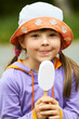portrait of girl with ice cream