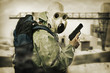 Photo: Doomsday. Man with gun Doomsday. Man with gun