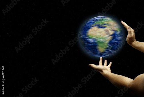 Photo: Spinning the world with your hands Spinning the world with your hands