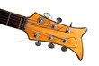 Old electric guitar, neck close up