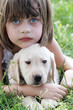 Photo: Little Girl and Her Puppy Little Girl and Her Puppy