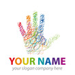 Drawing Logo Hand # Vector