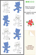 Visual puzzle - match pictures to shadows - cute kittens